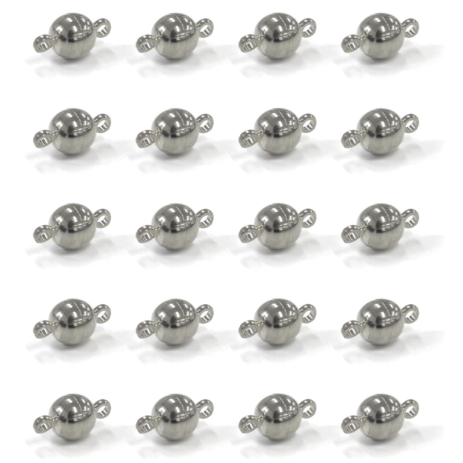 Nippon Chuko Magnet Clasp Ball Small 20-Piece Set Silver A12-513S-20