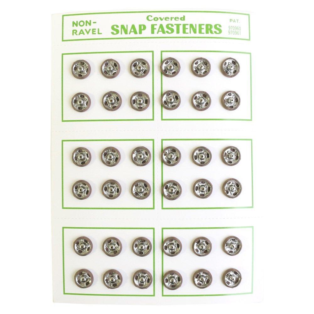 Japan Button Trading Silk Snap Buttons 36-Piece Pack φ10mm Light Brown FSLK-10-144