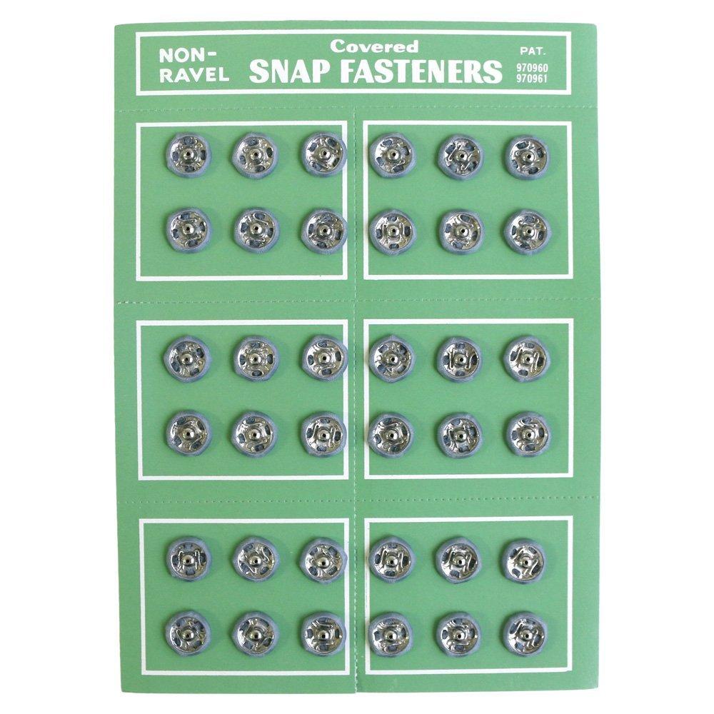Japan Button Trading Silk Snap Buttons 36-Piece Pack φ10mm Gray FSLK-10-2