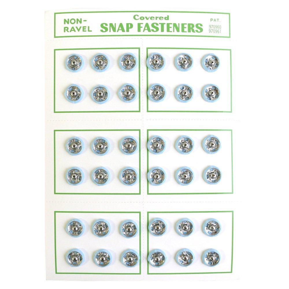 Nippon Button Trading Silk Snap Buttons 36-Piece Pack φ10mm Sax FSLK-10-51