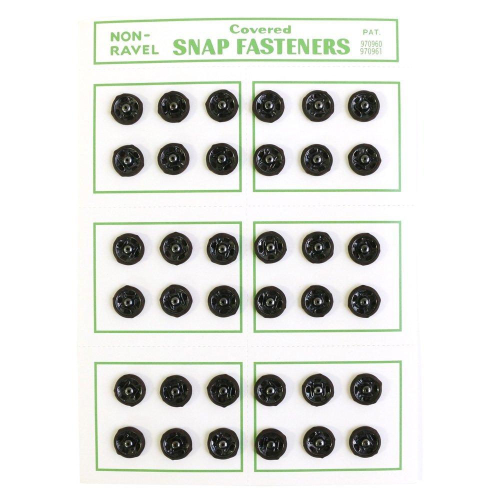 Japan Button Trading Silk Snap Buttons 36-Piece Pack φ10mm Brown FSLK-10-48