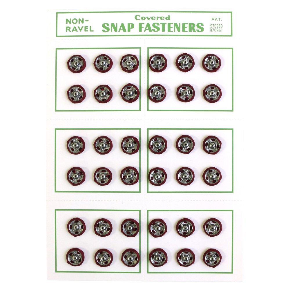 Japan Button Trading Silk Snap Buttons 36-Piece Pack φ10mm Red FSLK-10-28