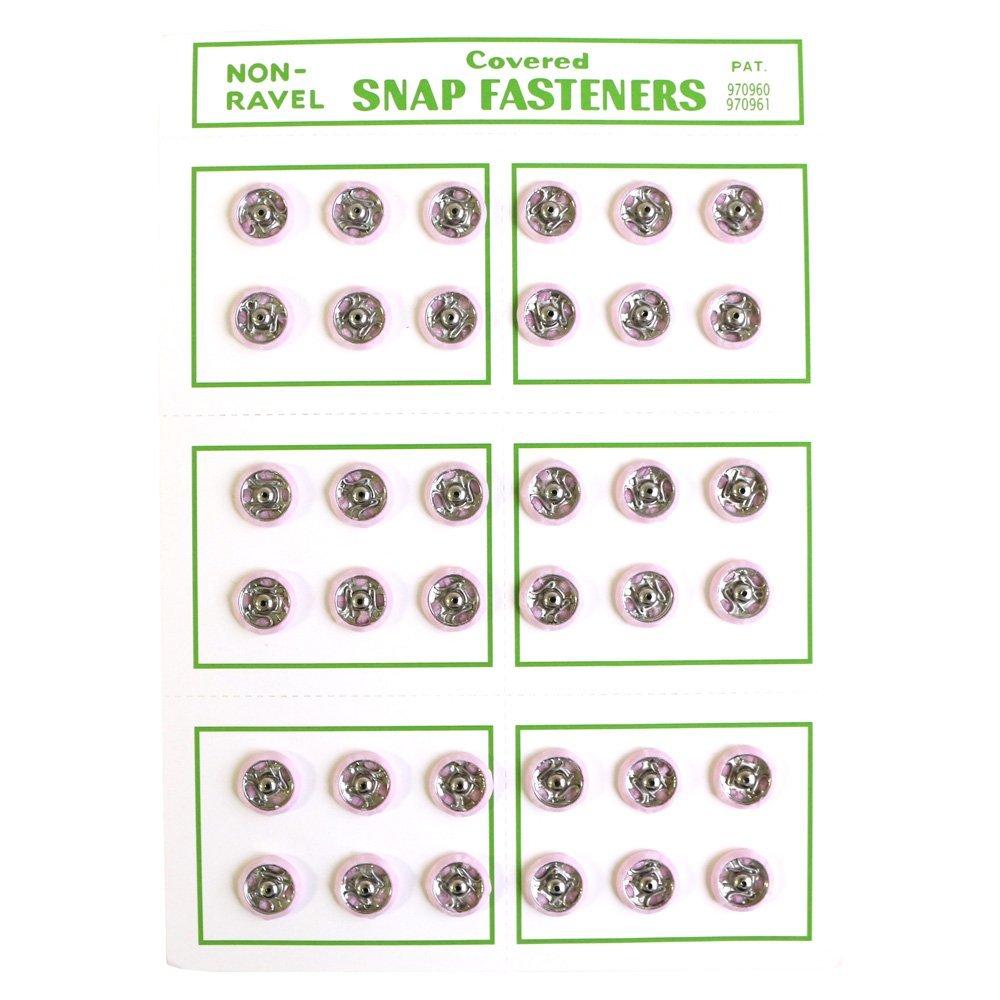 Japan Button Trading Silk Snap Buttons 36-Piece Pack φ10mm Pink FSLK-10-11