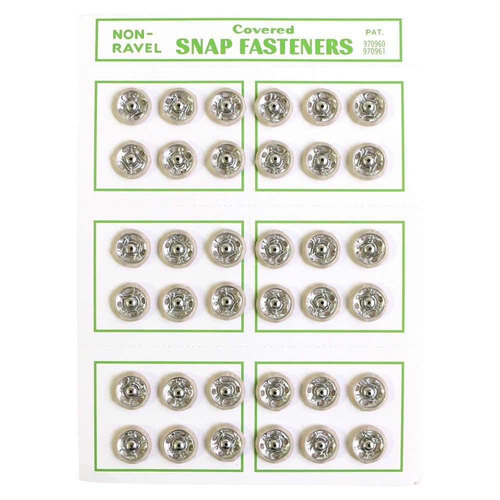 Japan Button Trading Silk Snap Buttons 36-Piece Pack φ12mm Beige FSLK-12-41