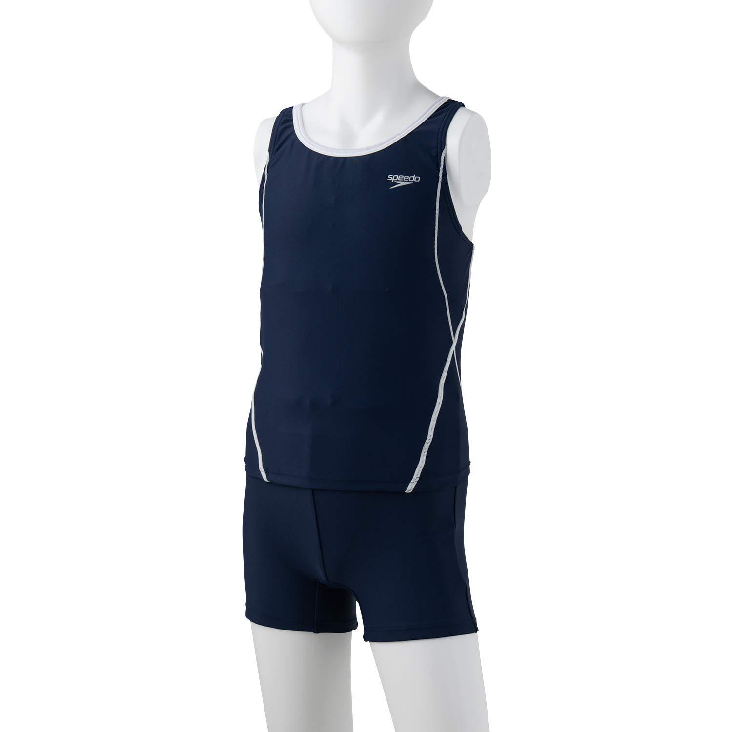 [Speed] School Swimsuit Rode Separates Separate Type Girls' SFG22015 Navy/White 140
