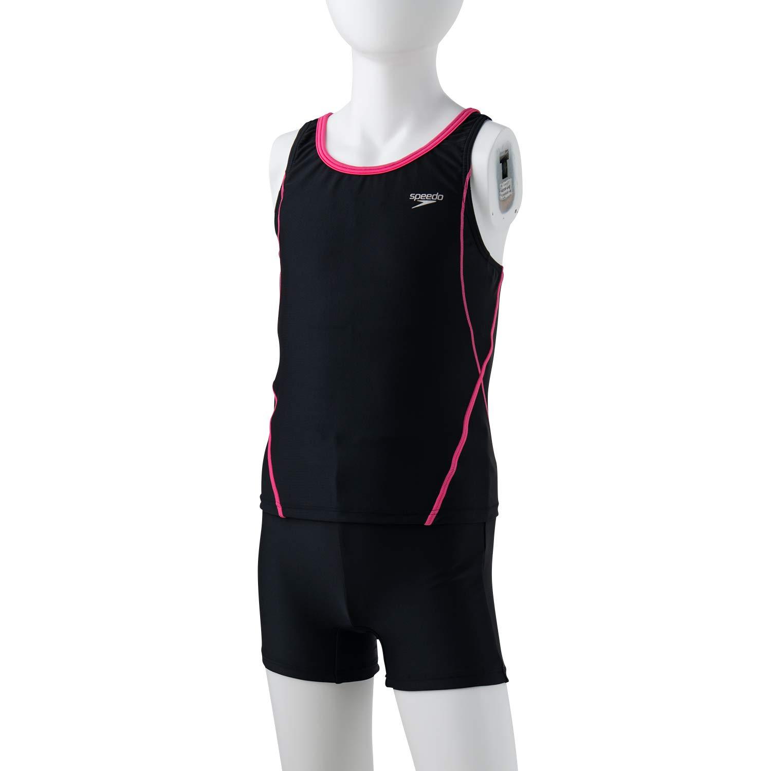 [Speed] School Swimsuit Rode Separates Separate Type Girls' SFG22015 Black/Pink 130
