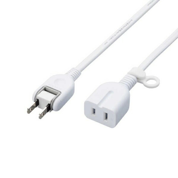 ELECOM Power Strip Extension Cord 3m with Dust-Proof Shutters, Polarity Compatible, 3-Pin Plug Compatible, White T-X01-2130WH