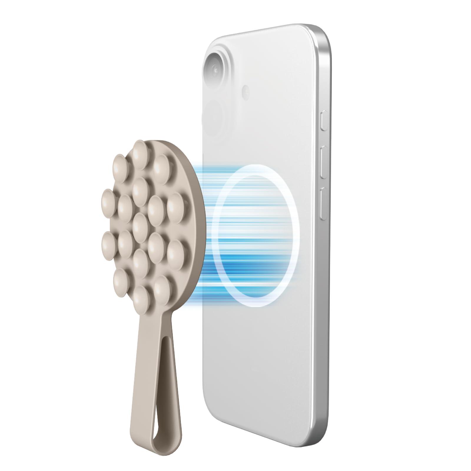 ELECOM TakoPita Suction Cup Smartphone Pad with Band MAGKEEP Beige P-TKPTMAGB01BG