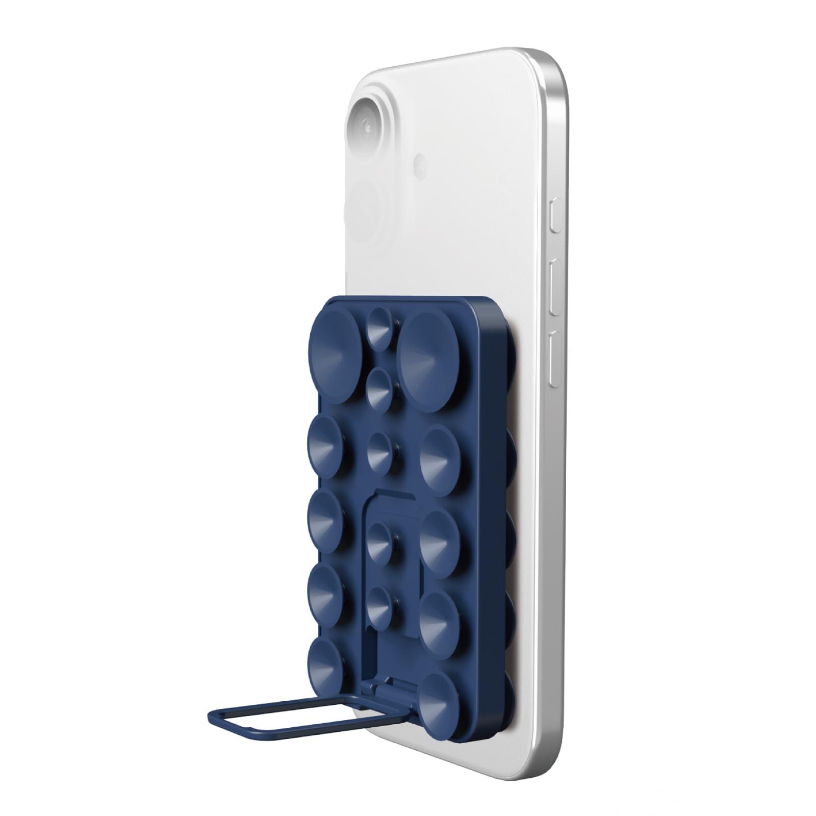 ELECOM TakoPita Suction Cup Smartphone Pad Stand Included Navy P-TKPTSUCS01NV