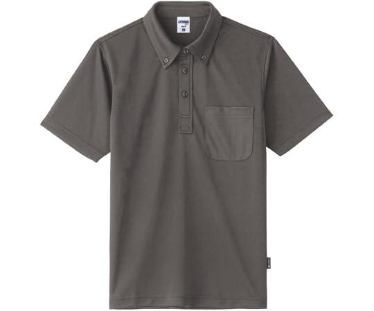 [LifeMax] 4.3 oz Button-Down Dry Polo Shirt (Polygiene® Treated) MS3119 Charcoal Gray L