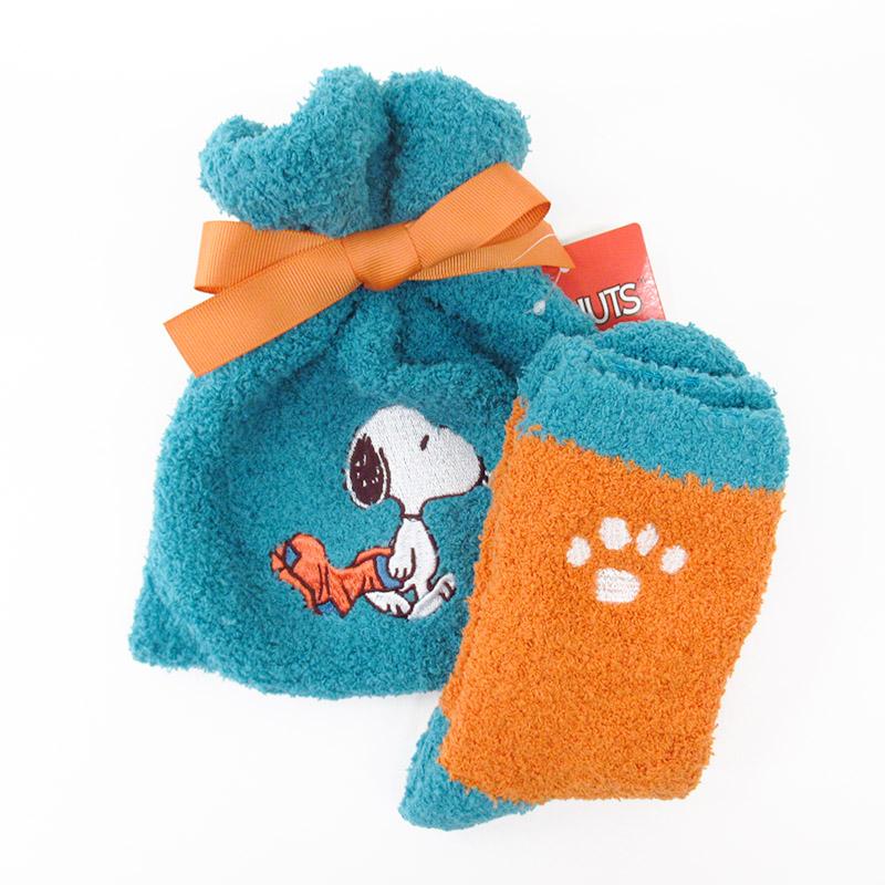 PEANUTS Fluffy Socks in Drawstring Pouch/Socks