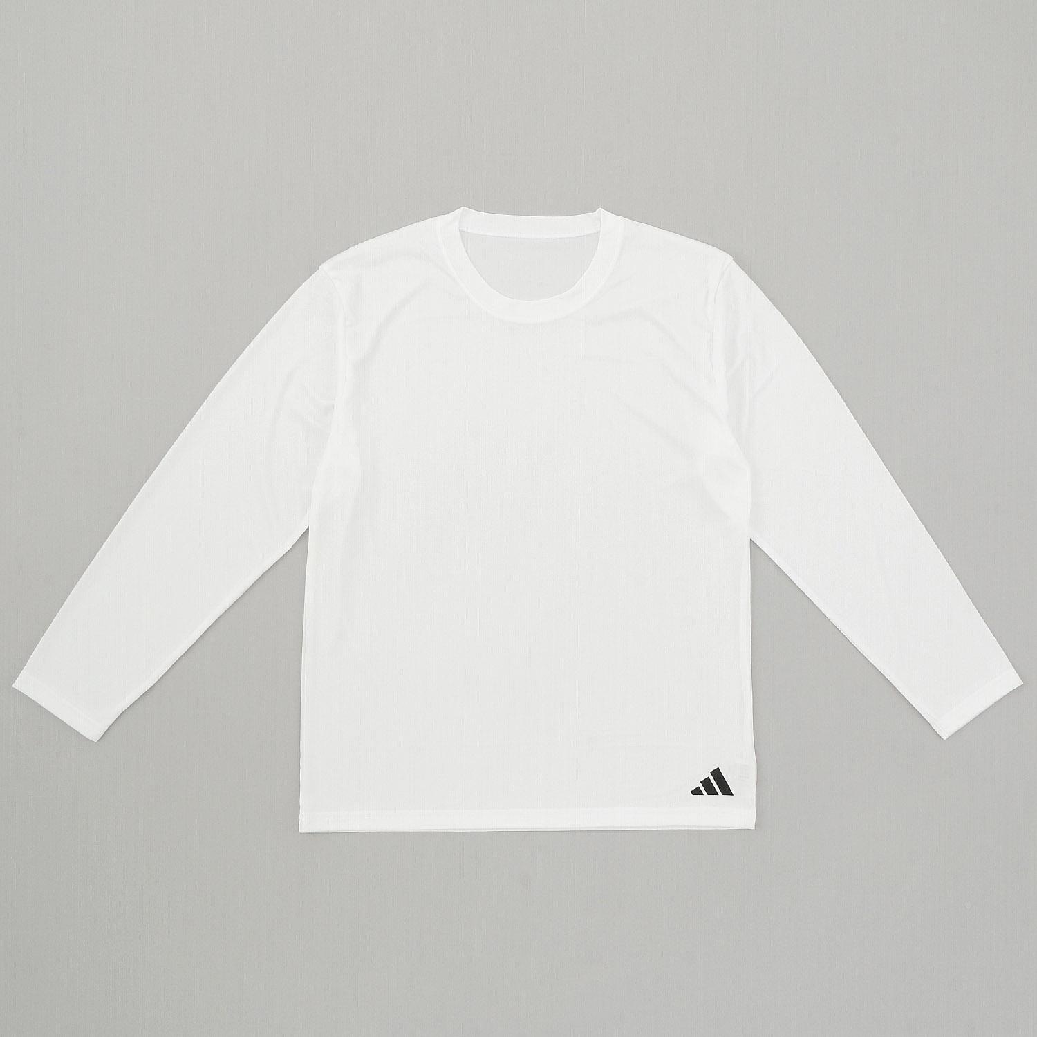 adidas Men's Crew Neck Long Sleeve T-Shirt White M