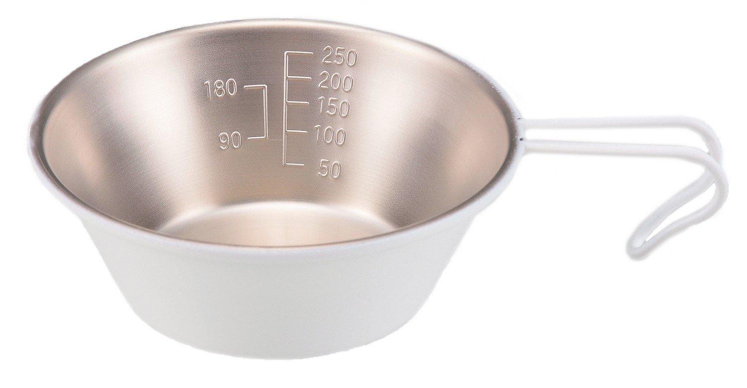 Captain Stag Outdoor Gear Cup Measuring Cup Stainless Steel Sherpa Cup 320ml White UH-11