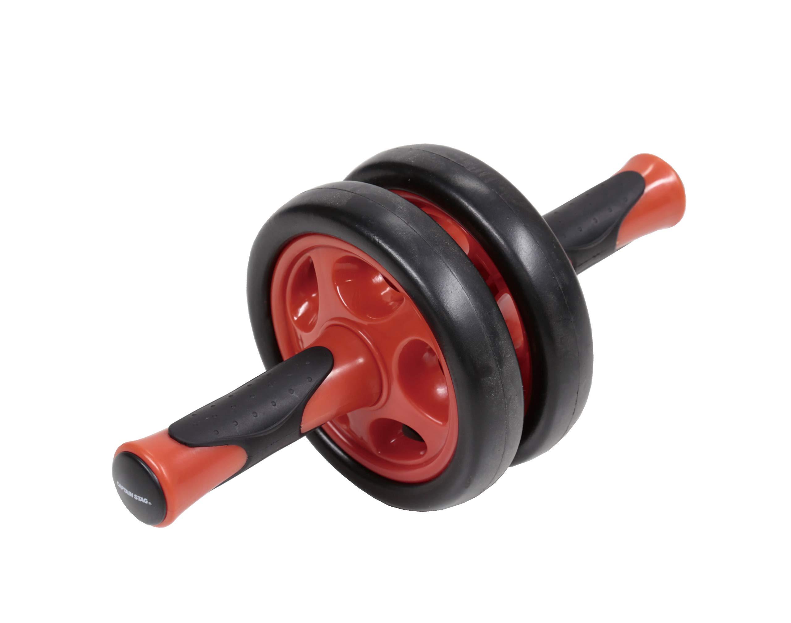 CAPTAIN STAG Ab Roller Exercise Roller Double Black/Red Vit Fit UR-857