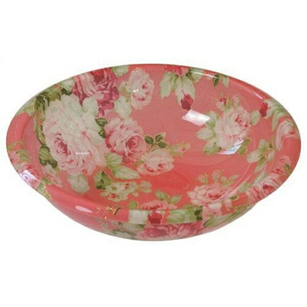 Royal Arden Wash Basin Bath Bucket Wash Bowl S Acrylic Floral Pattern Rose Capri Rose 25×7cm 58662