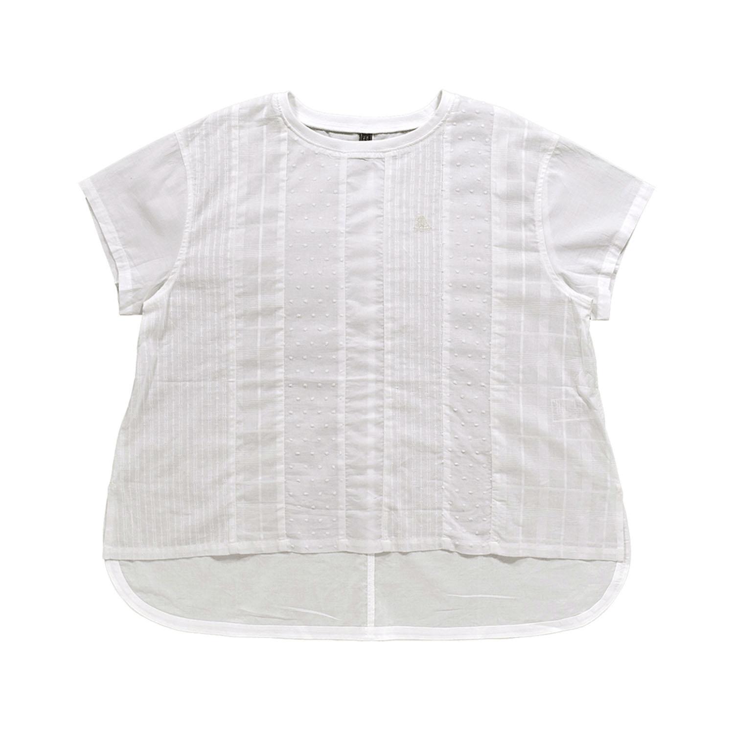 Northern Truck Mixed-Material Patchwork Wide Pullover Off-White M