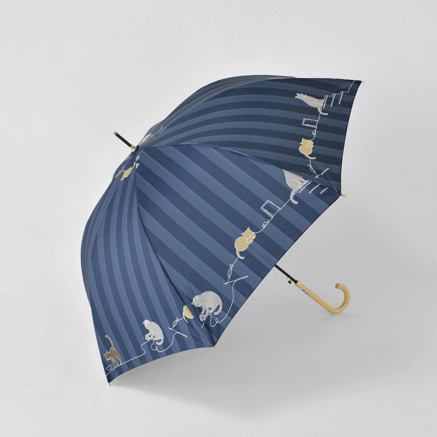 Line Cat & Stripe Jump Long Umbrella