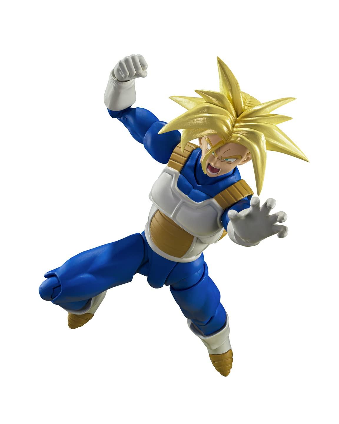 TAMASHII NATIONS S.H. Figuarts Dragon Ball Super Saiyan Trunks - The Super Power Hidden Within Him Approx. 140mm PVC & ABS Material Pre-Painted Action Figure