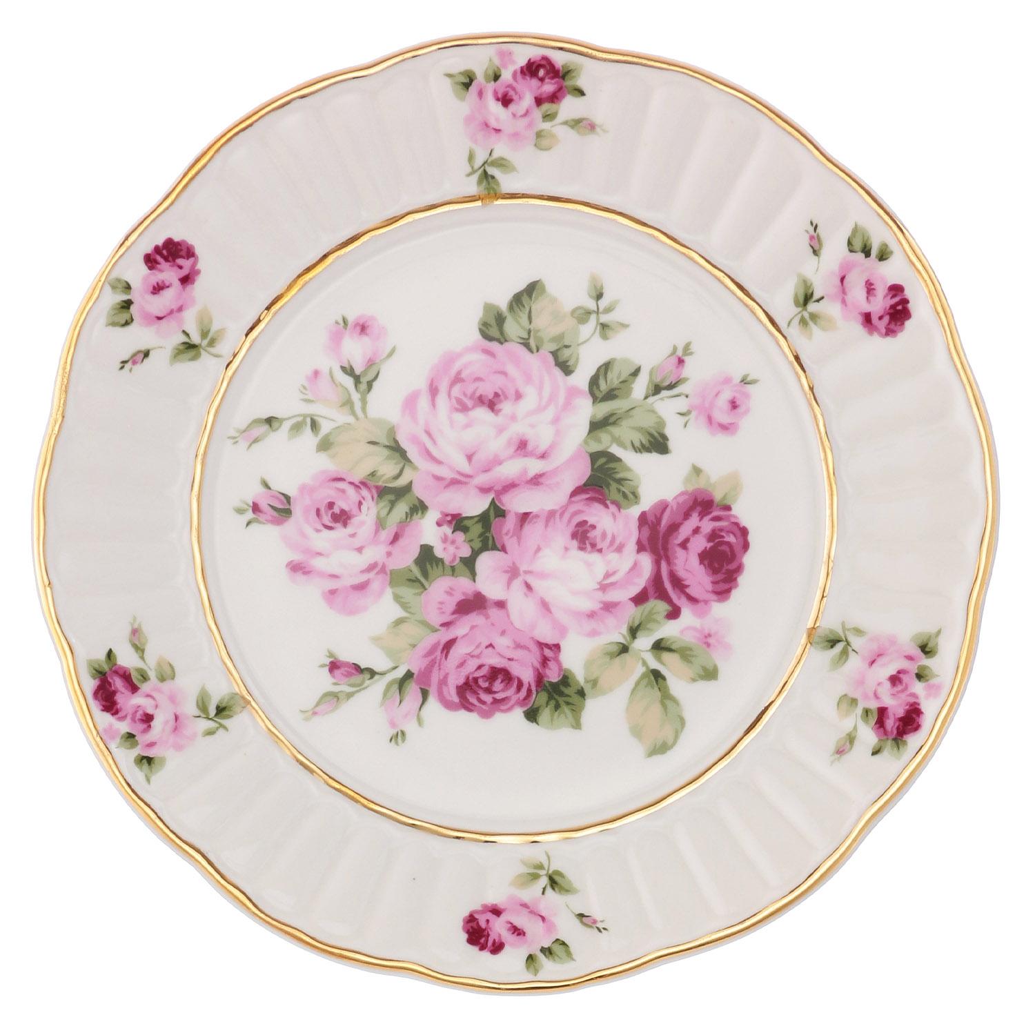 Romantic-Style Cake Plate: Anniversary Rose