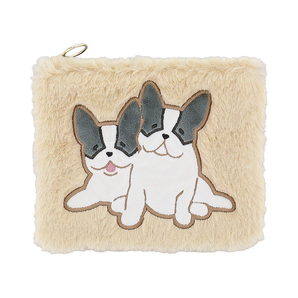 Fluffy Animal Flat Pouch 04 French Bulldog