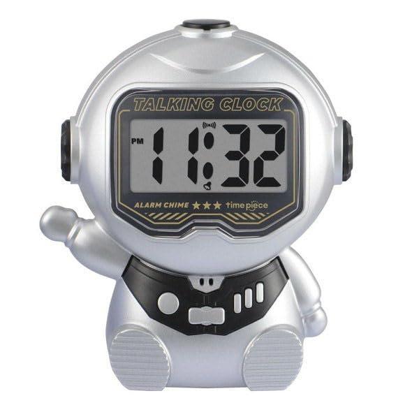 Time Piece Talking Clock Press the button to hear the current time spoken in Japanese Silver × Black TPC103-SB