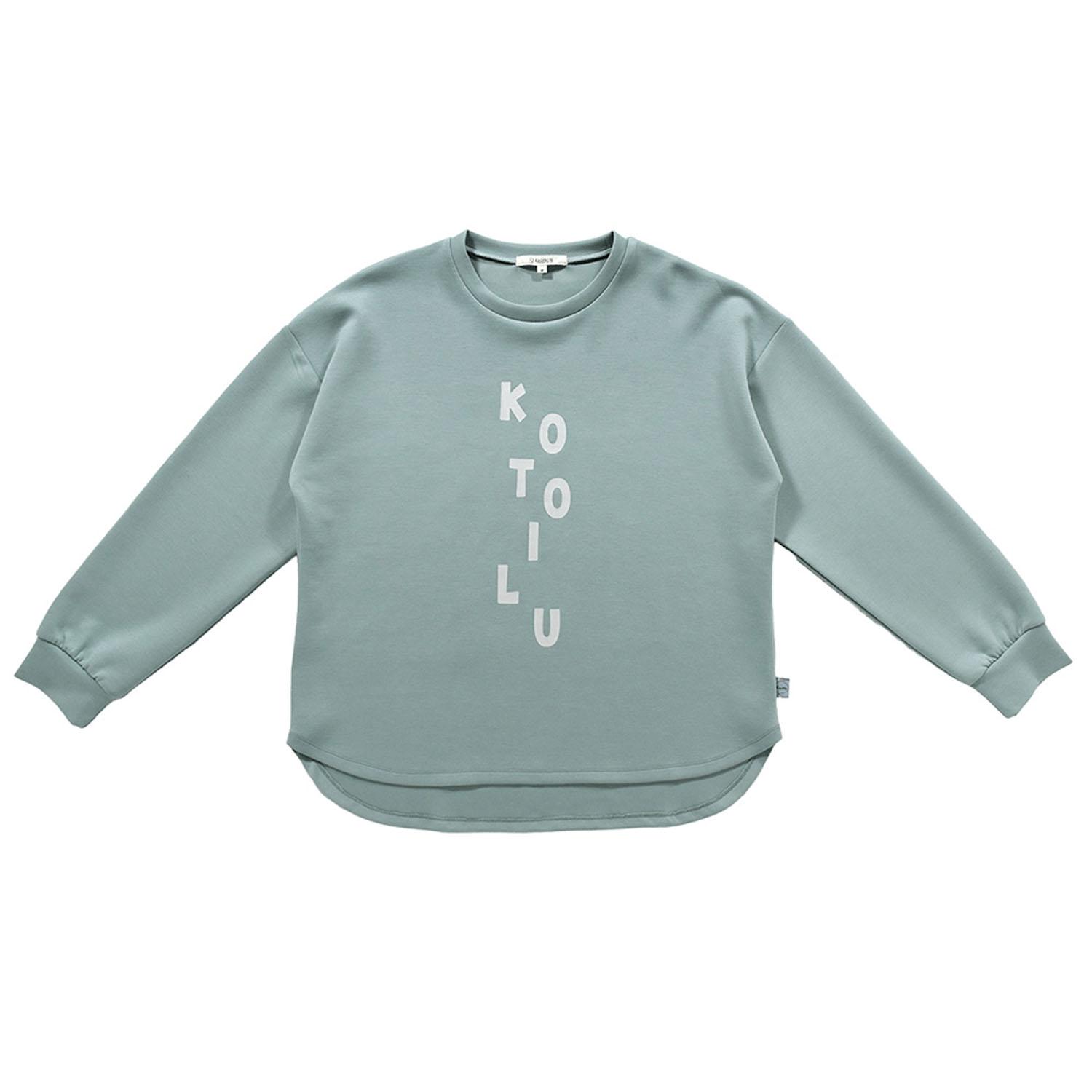 Keitto Logo Print Pullover, Mint Green, M