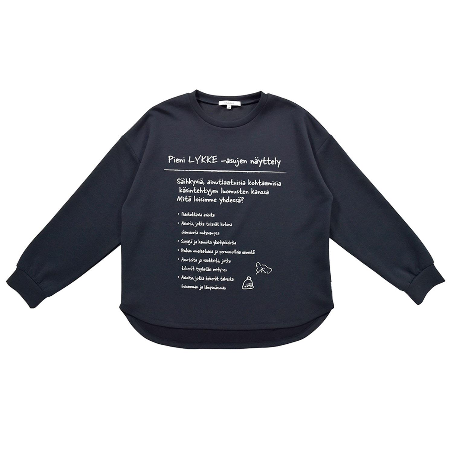 Keitto Logo Print Pullover Sweater, Dark Navy, L