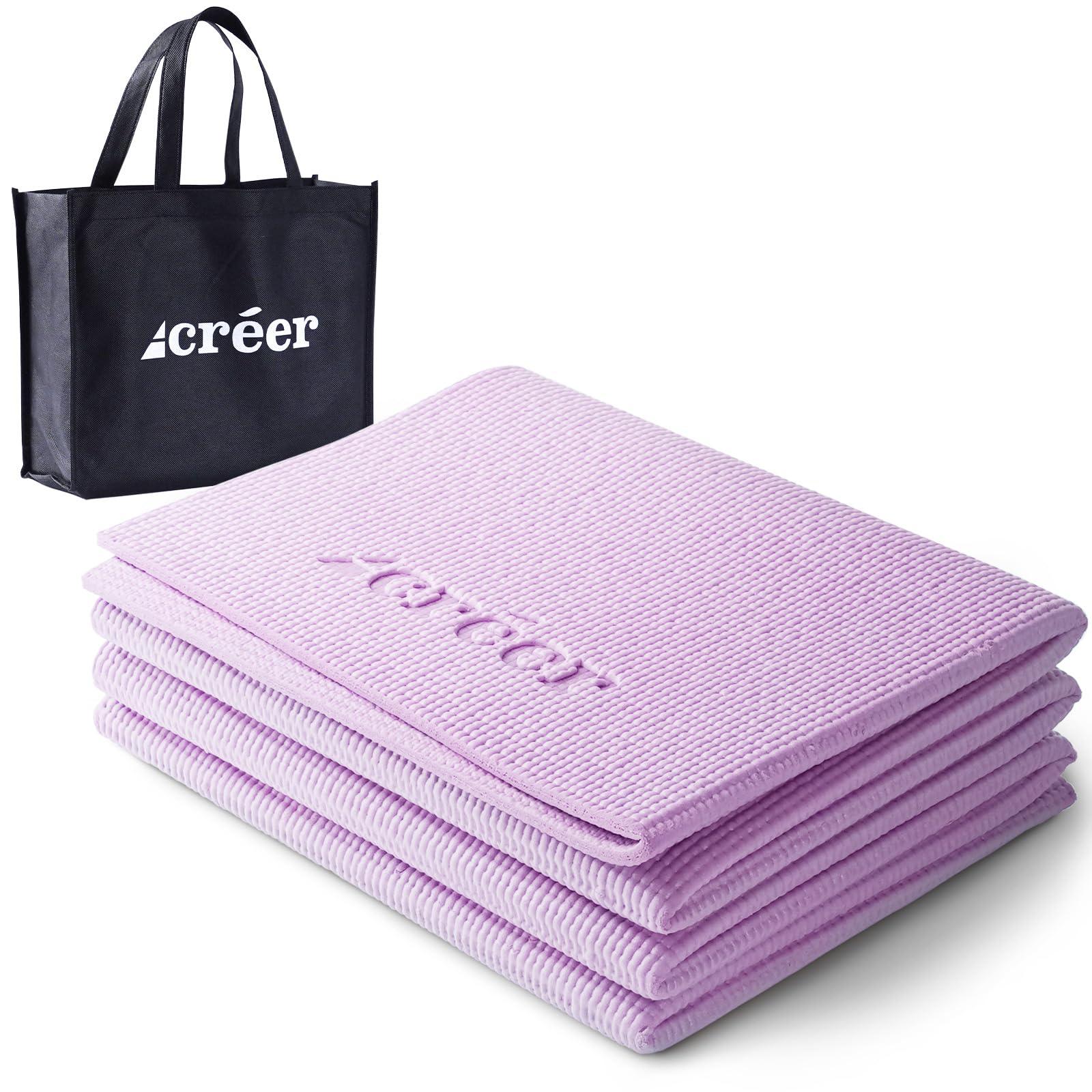 Rise Creation Creer Foldable Yoga Mat with Carry Bag Lilac C084-lilac