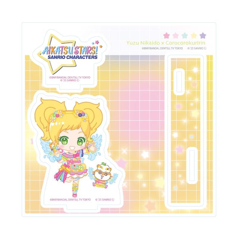 Acrylic Stand Plate: Aikatsu Stars! × Sanrio Characters 08 Nikaido Yuzu × Korokoro Kuririn (Collaboration Illustration (Mini Character))