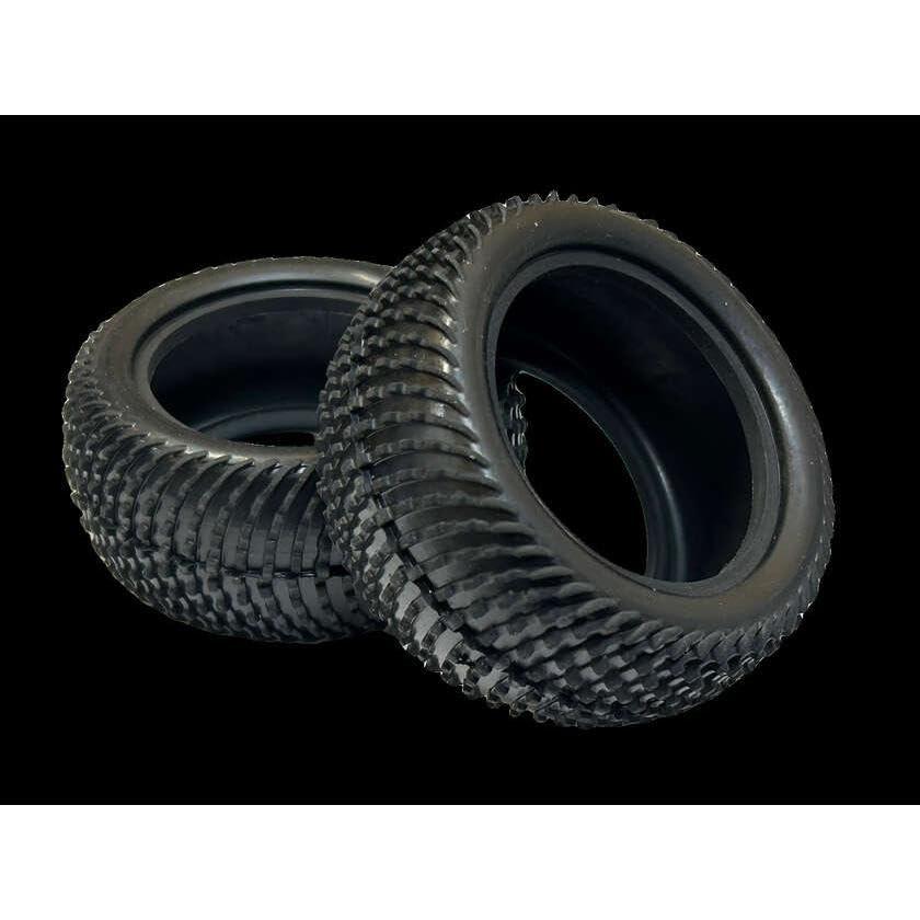 1/10 4WD Buggy Rubber Tires Block Type V2 Rear Set (2)