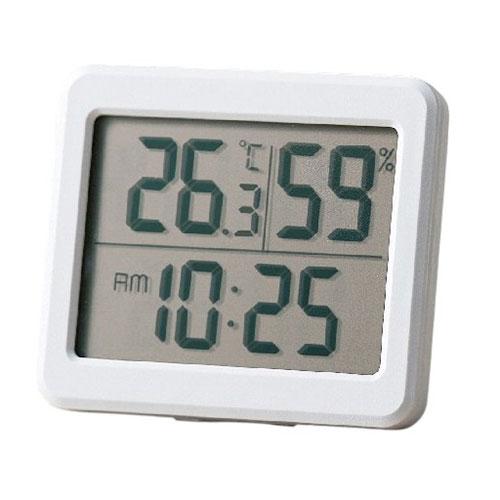 Easy-to-read digital thermometer and hygrometer Thin, lightweight, and compact 71×81×15mm Includes one button battery SP-35973X5