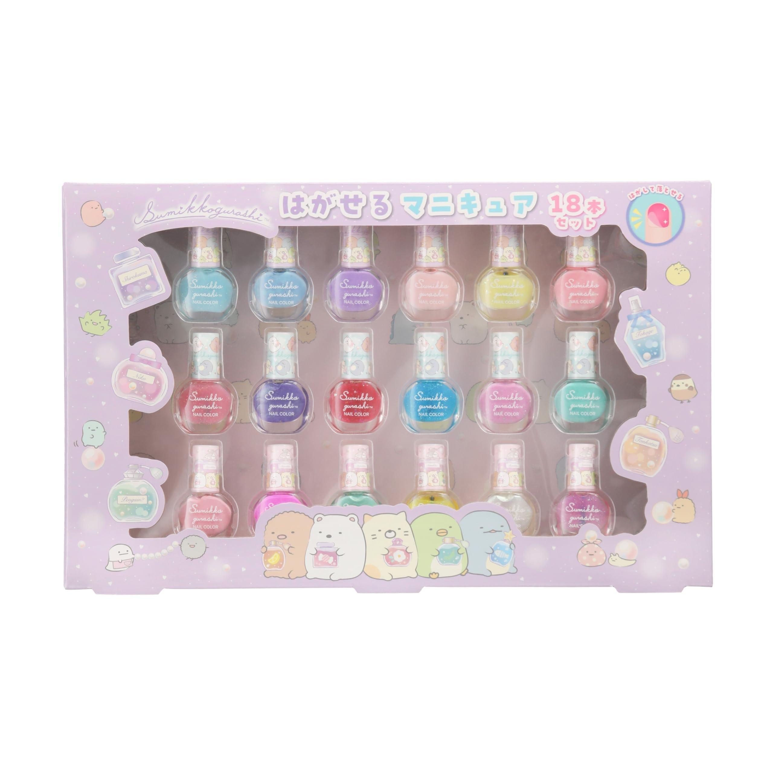 250704 Sumikko Gurashi Peel-Off Nail Polish 18-Piece Set P