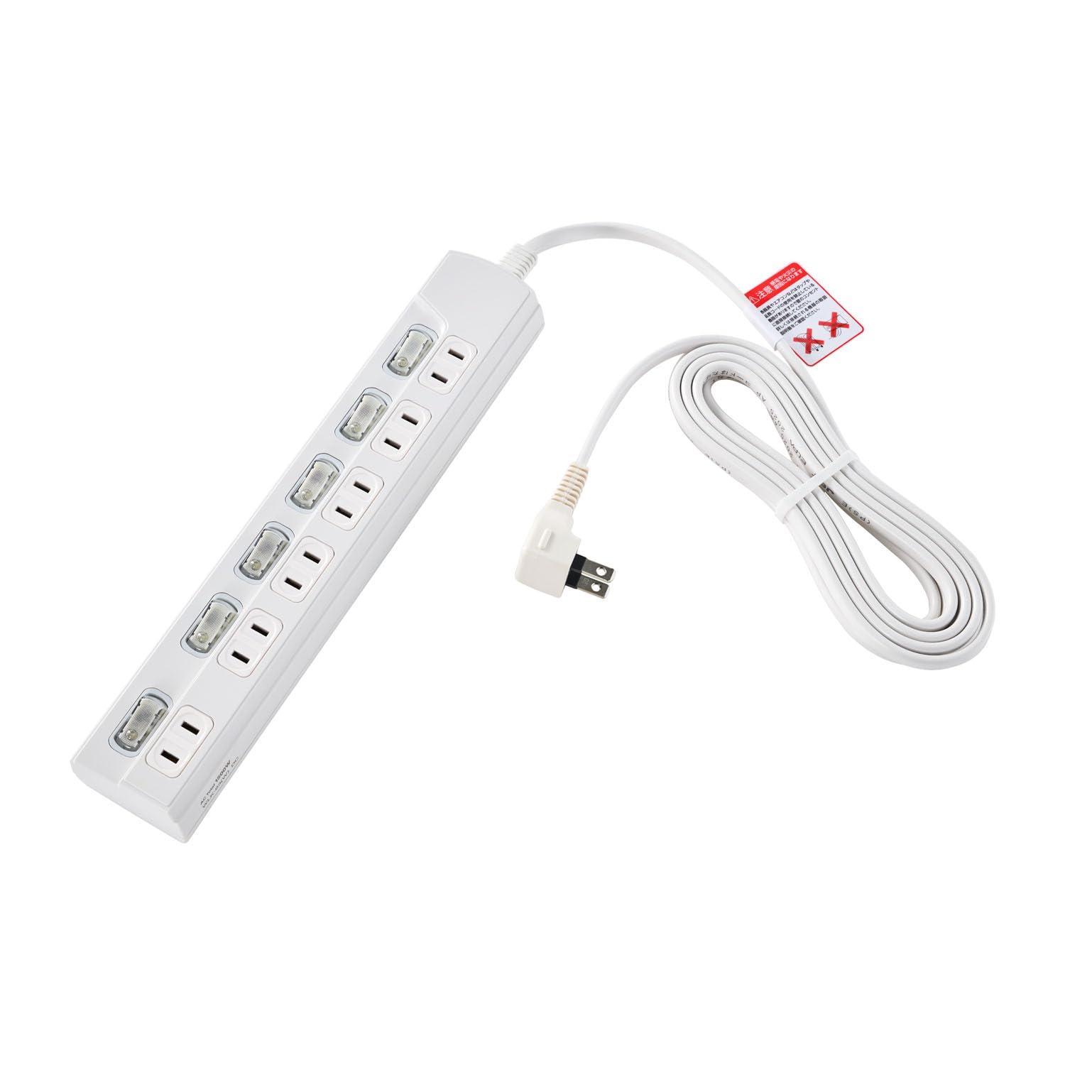 ELPA LED Tap with Switch, 6-Pole, 3m WLK-63(W)