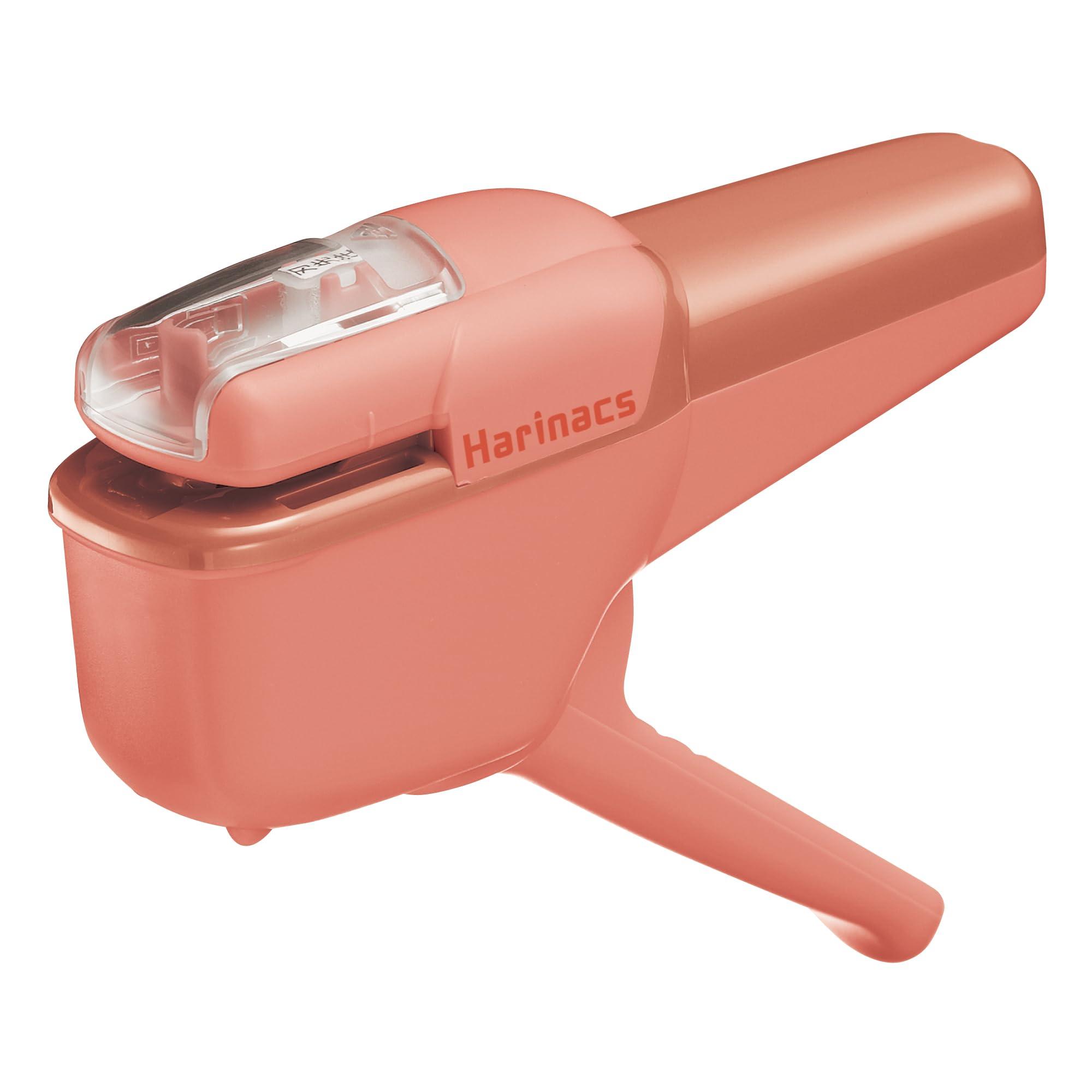 KOKUYO Needle-Free Stapler (Harinacs) Handheld Type 10-Sheet Capacity Salmon Pink SLN-MSH110VP 1 Unit