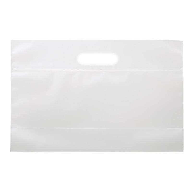 HEIKO Handle Poly Bag Stand-Up Zip Bag 29-19 Matte Plain 50 Sheets/Bag