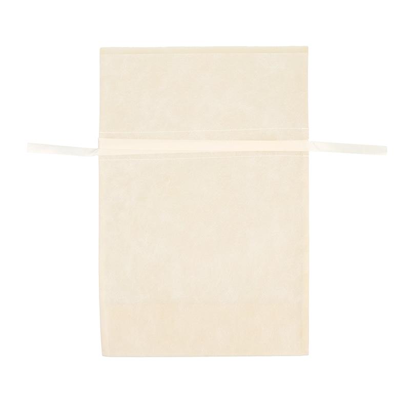 HEIKO Non-Woven Drawstring Bag F Bag W Chante Type M Plain Ivory 10 Sheets