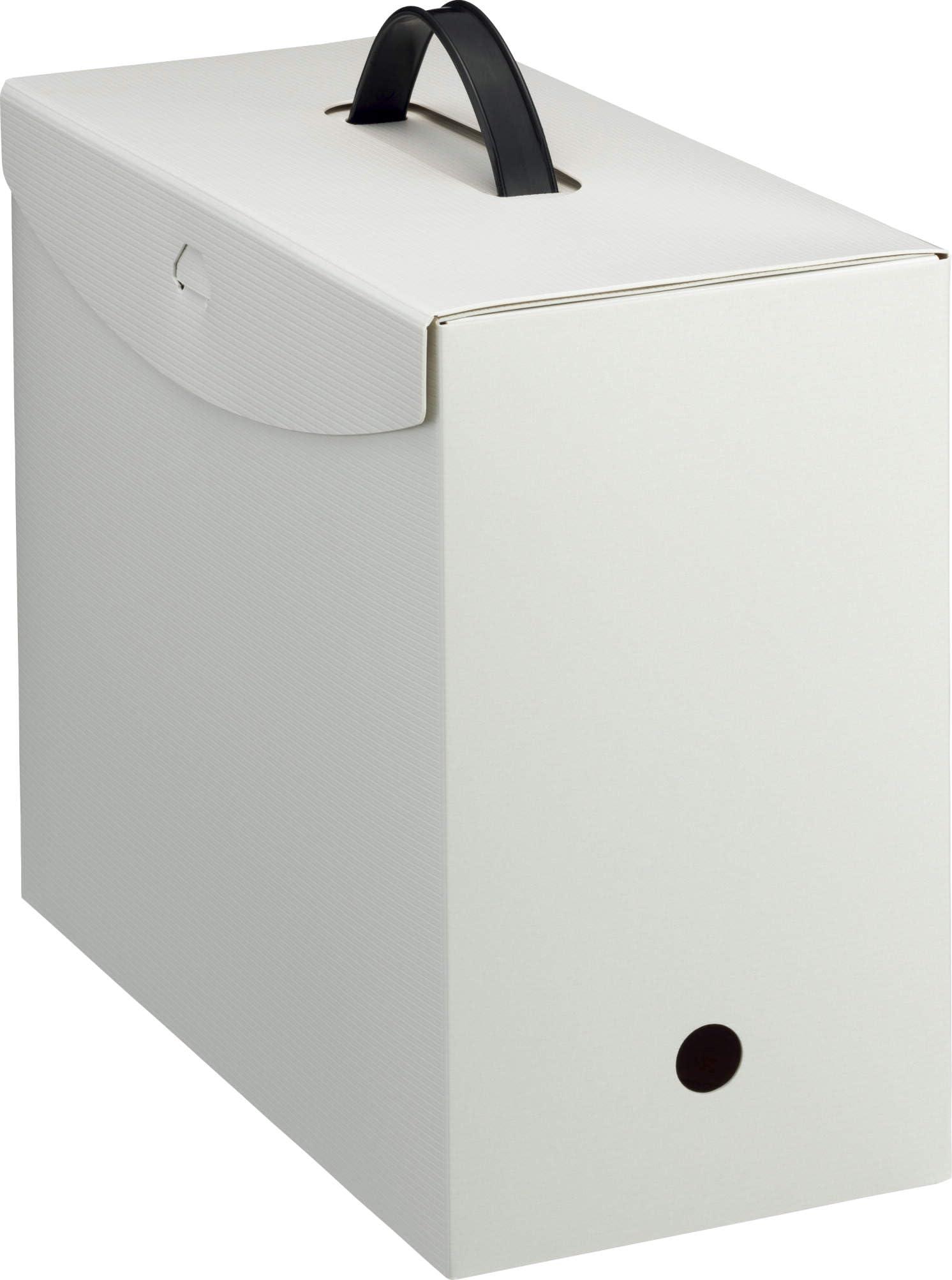 Lion Office Supplies Box File Smafi A4 with Lid and Handle, 152mm Back Width, Light Gray BF-42S, 1 piece