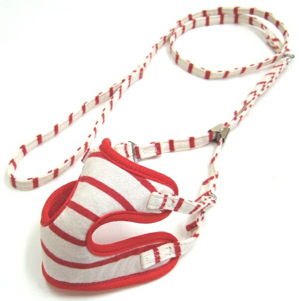Knit Border Soft Harness Lead 3S Red