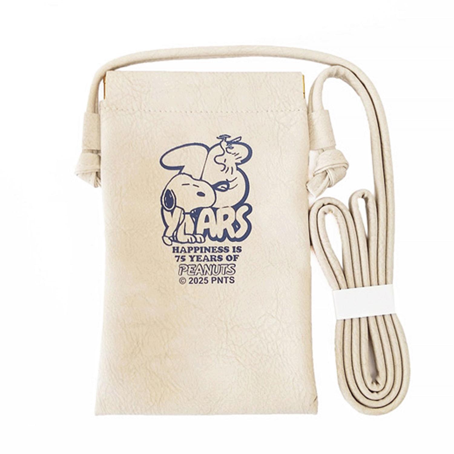 Snoopy 75th Anniversary  Spring-Closure Series Shoulder Pouch