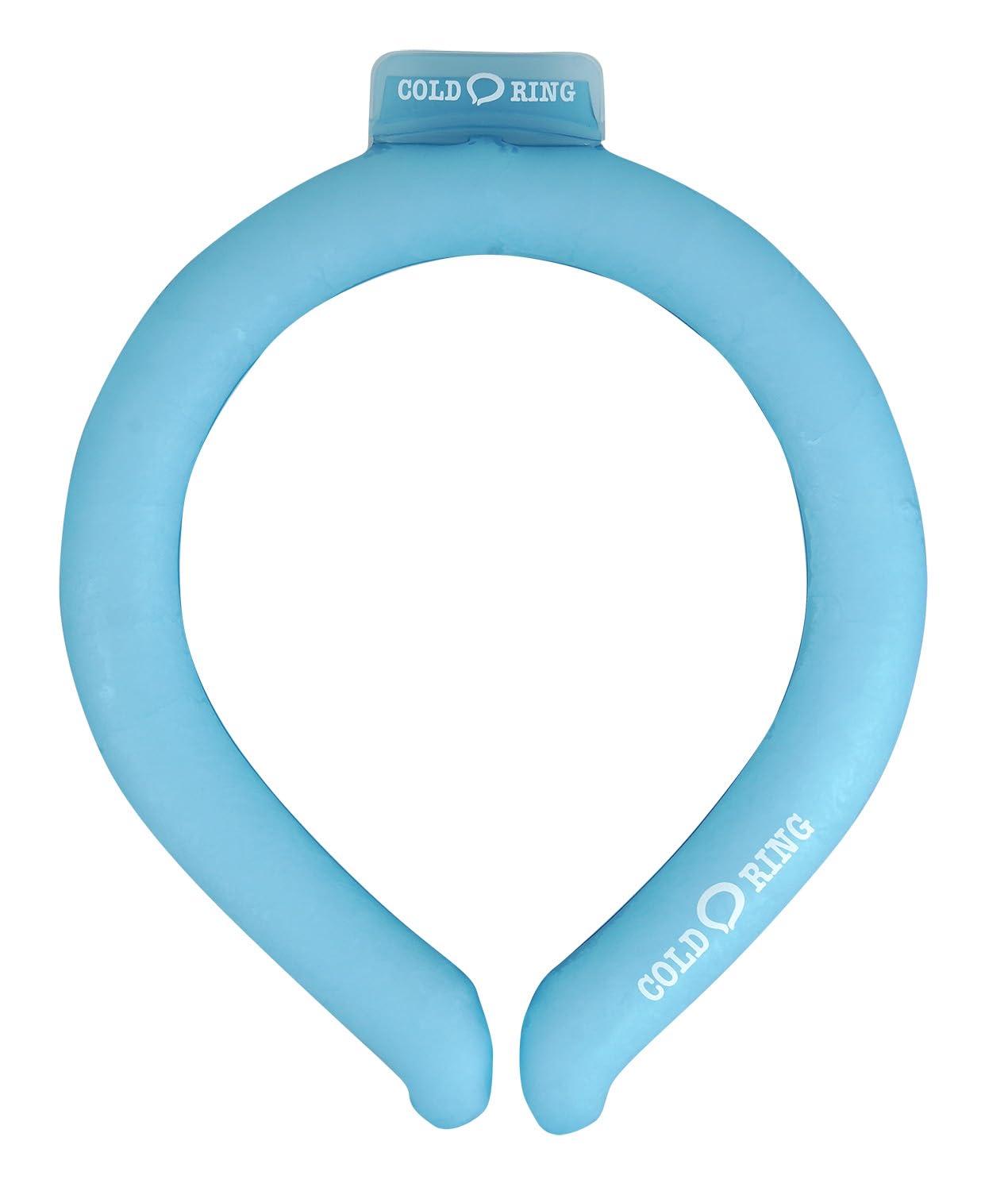 [Kajimeiku] Ice Neck Ring Freezes naturally below 22°C Cold Ring Cooling sensation Chill Cooling tube Heatstroke prevention Heat countermeasure Commuting School commute Sports viewing Outdoor activities Fireworks displays Festivals Blue M