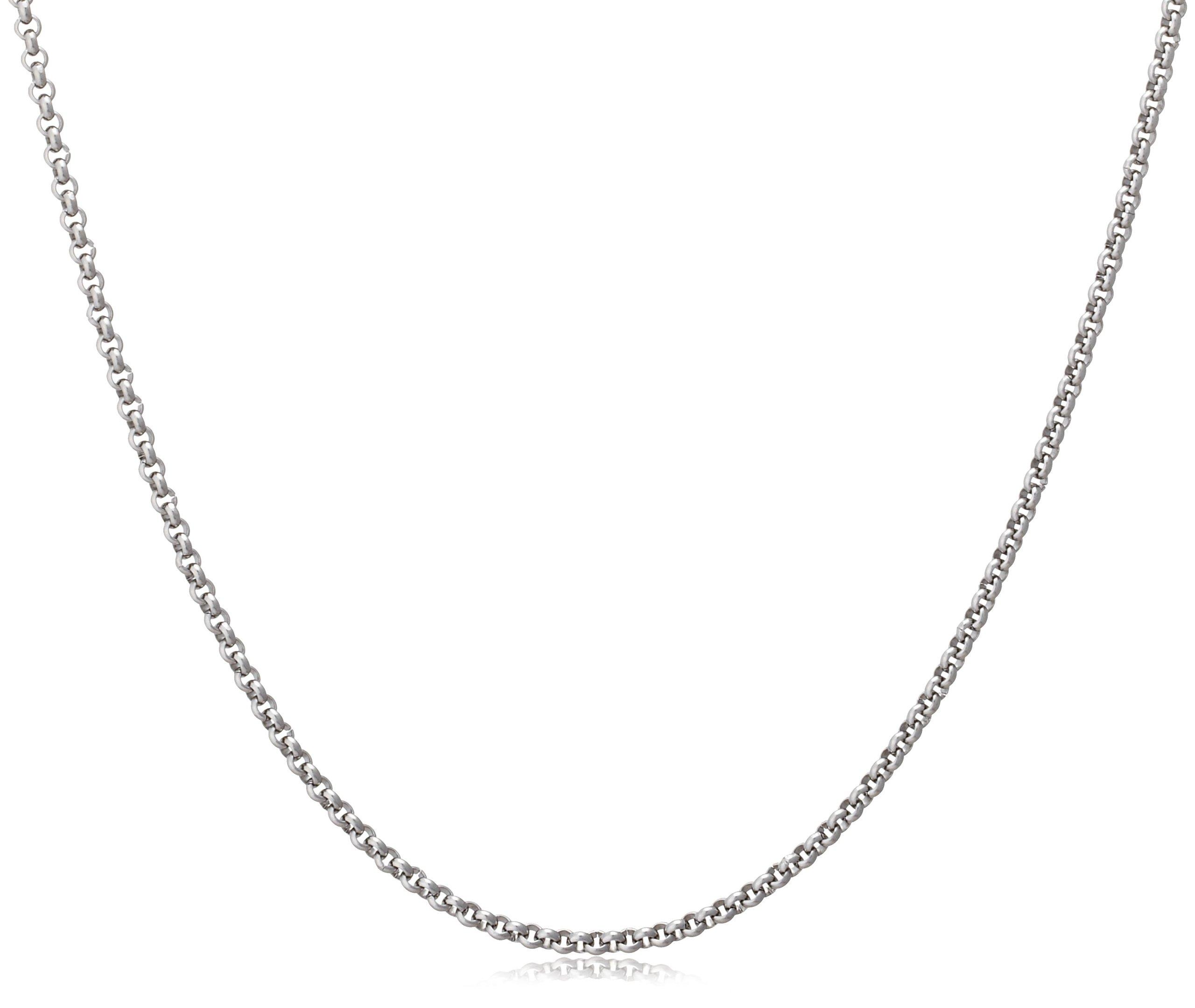 Pure Stainless Steel Round Link Chain Necklace Pendant 50cm 55cm PNC-207