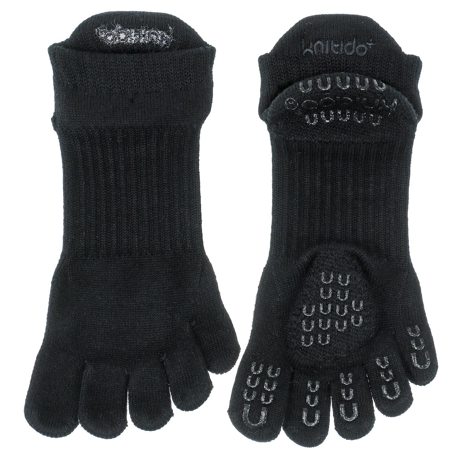knitido Beauty Air Cushion Ankle Five-Toe Socks Black