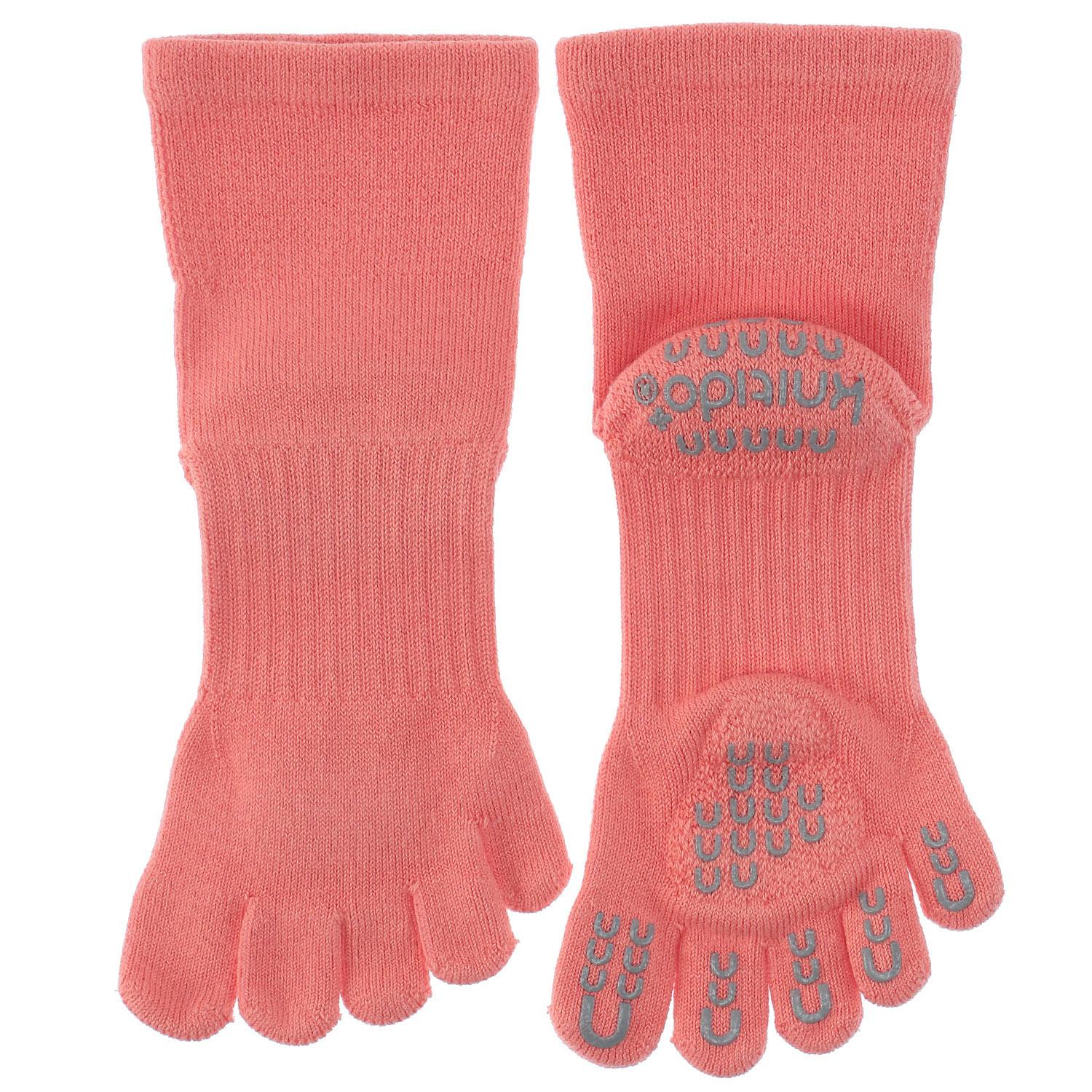 knitido Beauty Air Cushion Low Crew 5-Toe Socks Pale Pink