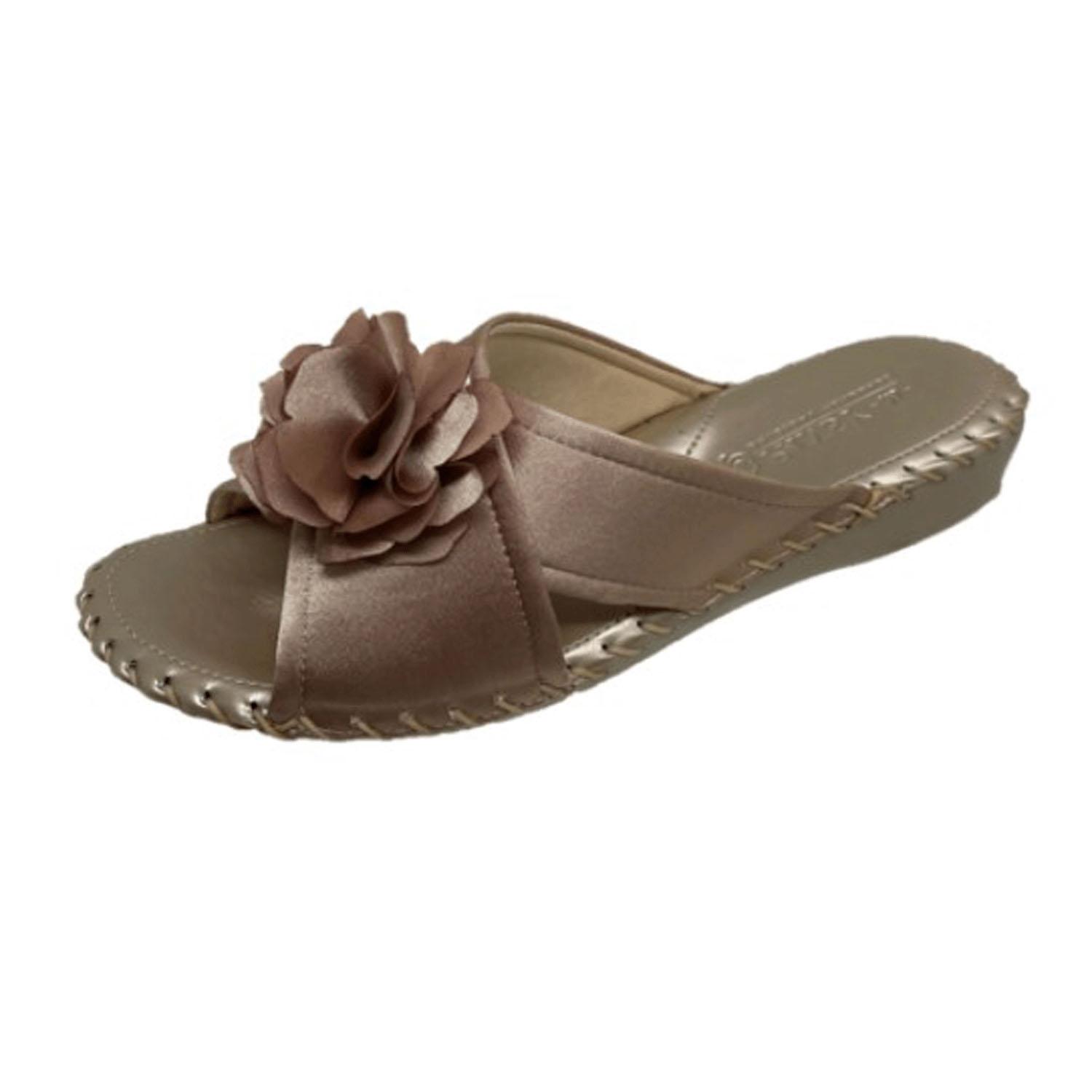[Pansy] 9473 Indoor Shoes Room Shoes Women's Slippers Satin Material S Gold