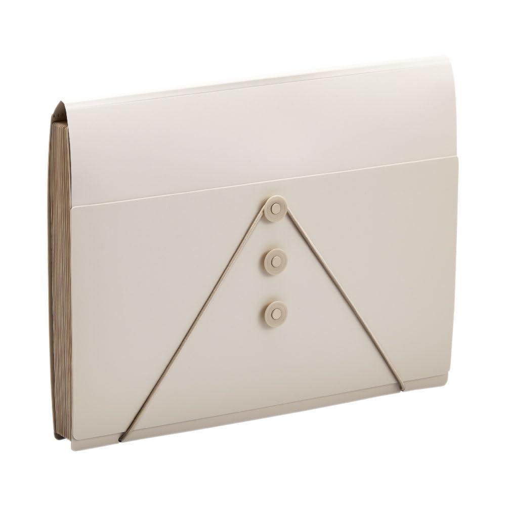 King Jim Document File Quick & Easy Organization Document File with Lid A4 Beige 2290-BE