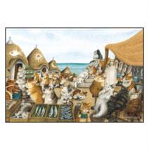Yanoman 300-Piece Jigsaw Puzzle WACHIFIELD: Rumors of Cat Alley (26x38cm) 03-953 Includes: Piece Request Postcard Glue Spatula Service Card Jigsaw Puzzle Instructions
