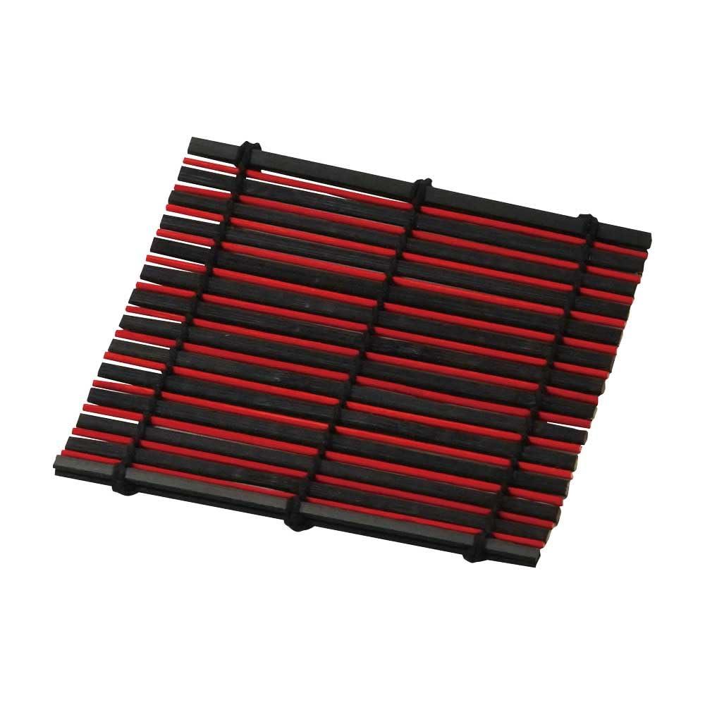 Yamaco Yumi Commercial Use Kyoto Bamboo Screen Color Coaster (Black/Red) yamaco12492