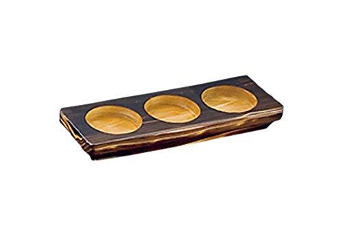 Yamaco Yumi Commercial Use Charred Cedar Rectangular Condiment Dish yamaco19207