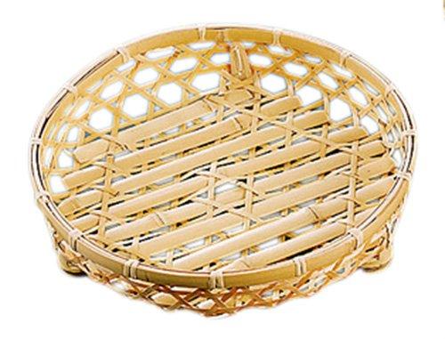 Yamaco Yumi Commercial Use Bleached Bamboo Appetizer Basket with Stand 30cm yamaco23377