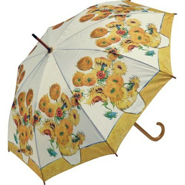 U-Power Masterpiece Wooden Jump Umbrella ~Museum Art Collection~ Van Gogh “Sunflowers”